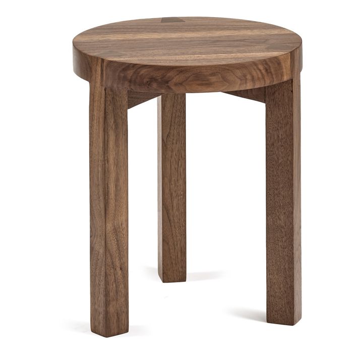 Solid Walnut Wood Stool | Walnut- Product image n°4