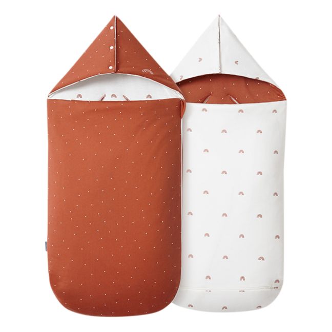 Umkehrbarer Babyschlafsack für jede Jahreszeit | Terracotta