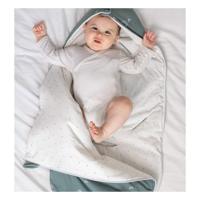 Umkehrbarer Babyschlafsack für jede Jahreszeit | Grün