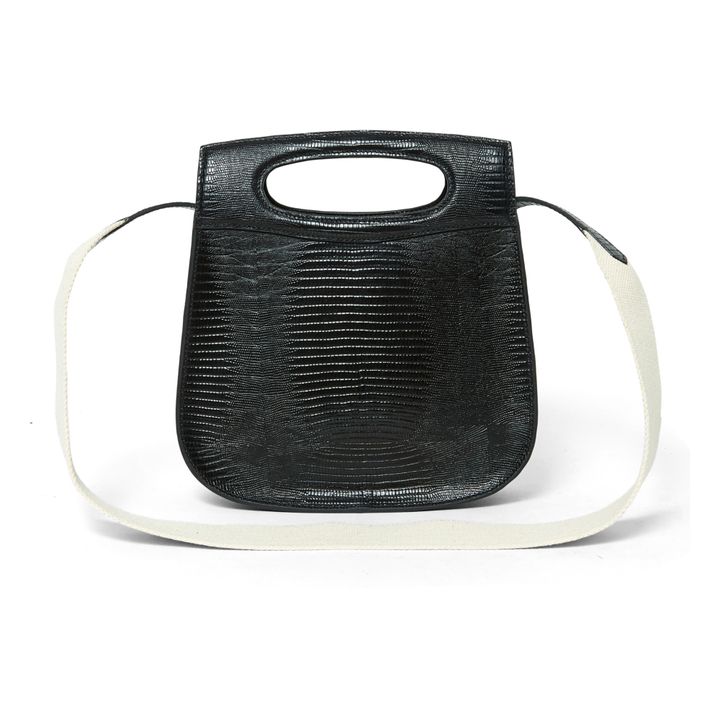 Chéri Lizard Print Leather Bag | Black- Product image n°6