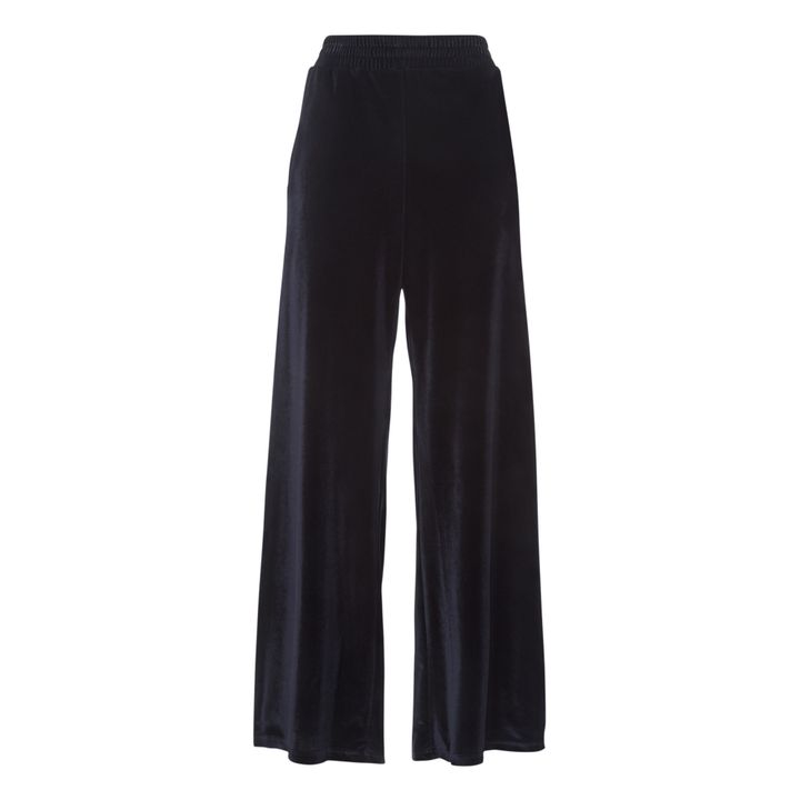 Lou Velour Trousers | Negro- Imagen del producto n°0