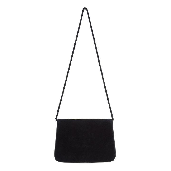 Achile Embroidered Velvet Bag | Negro- Imagen del producto n°1