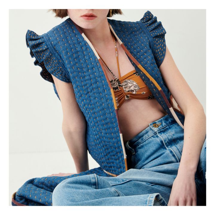 Chiapello Denim Reversible Vest | Blue- Product image n°2