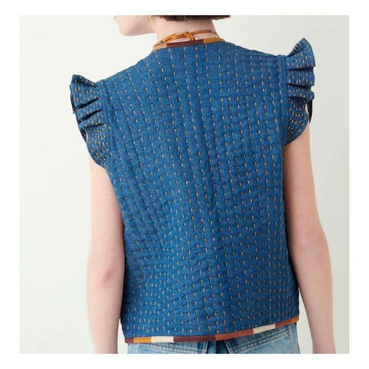 Chiapello Denim Reversible Vest | Blue- Product image n°4
