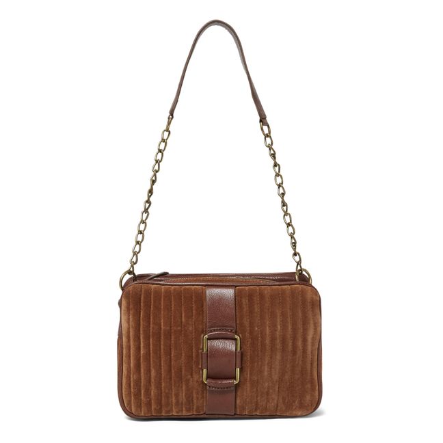 Alessio Quilted Two-Material Bag Brown
