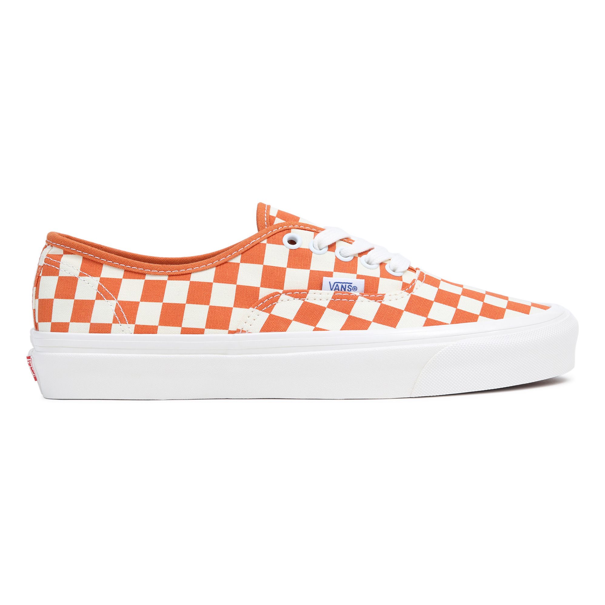 Vans deals orange checkerboard