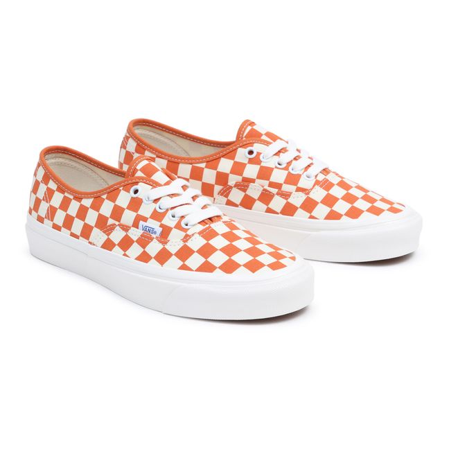 Authentic 44 DX Checkerboard Sneakers | Orange