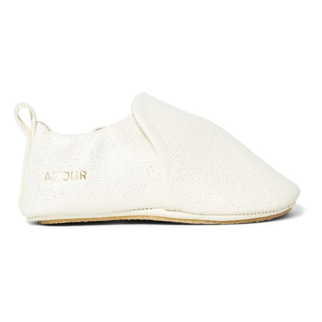 Lauflernschuhe mit Pailletten | Weiß