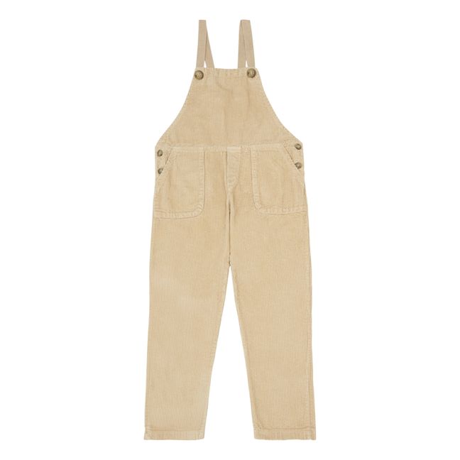 Corduroy Overalls with Pockets | Beige