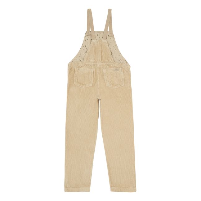 Corduroy Overalls with Pockets Beige
