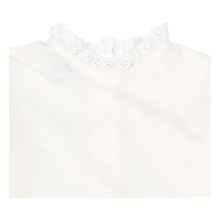 Tilia Organic Cotton Lace Collar T-Shirt and Legging Set | Crudo- Imagen del producto n°1