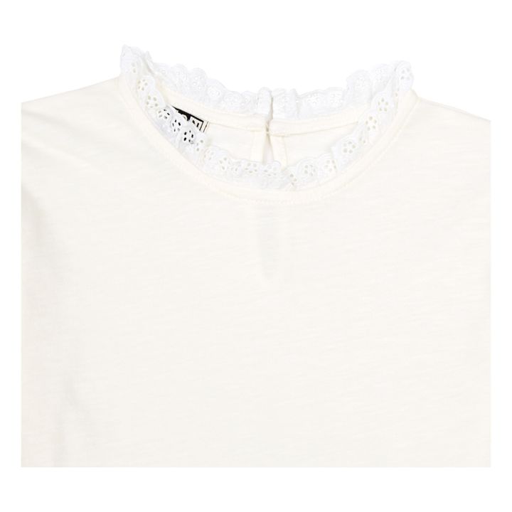 Tilia Organic Cotton Lace Collar T-Shirt | Crudo- Imagen del producto n°1
