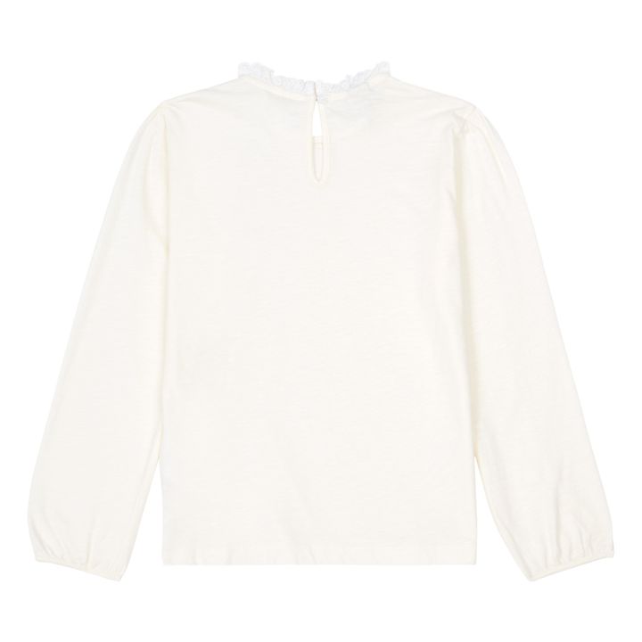 Tilia Organic Cotton Lace Collar T-Shirt | Crudo- Imagen del producto n°2