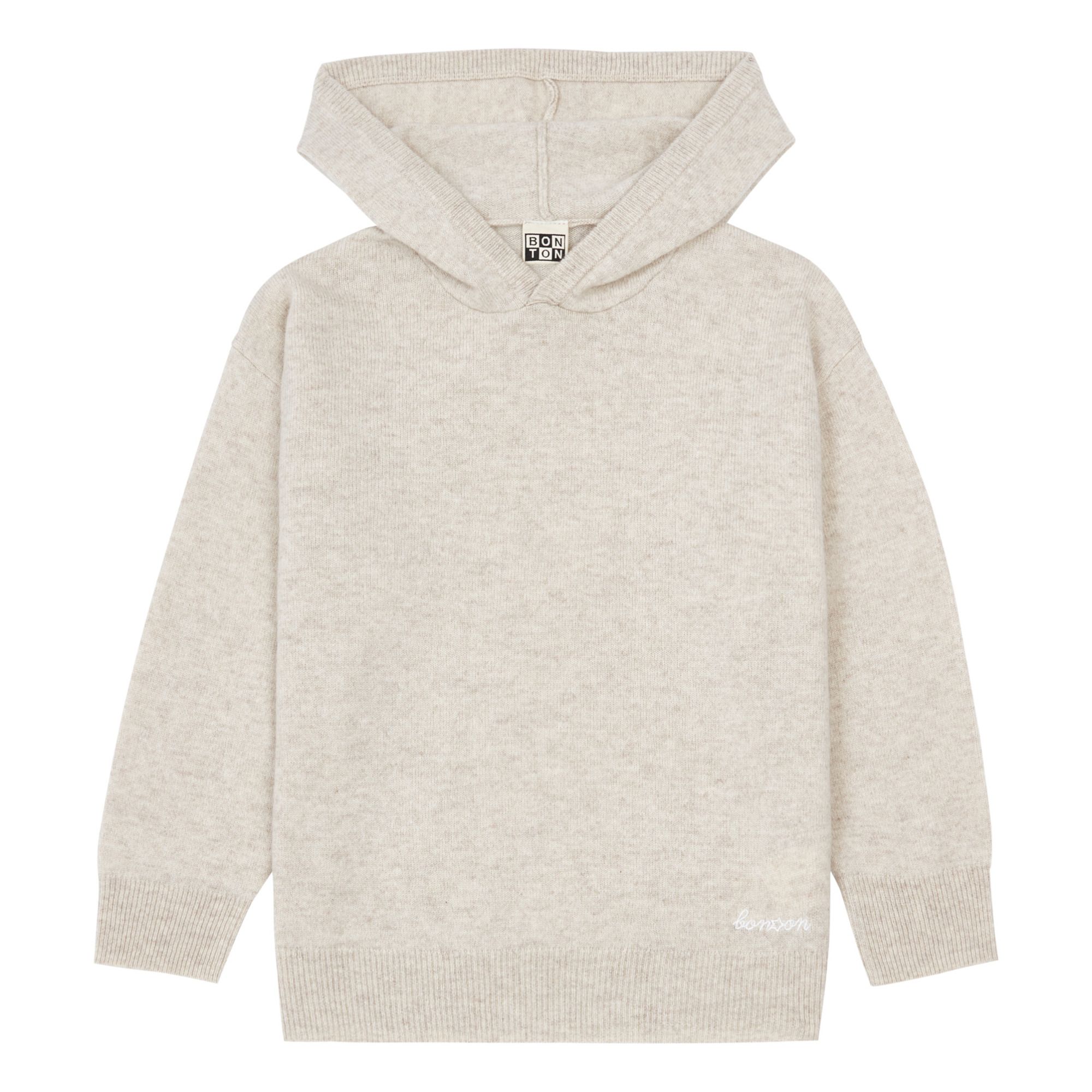 Cashmere Hoodie Beige Bonton Fashion 
