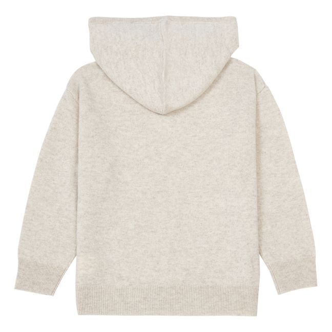 Felpa con Cappuccio in Cashmere | Beige