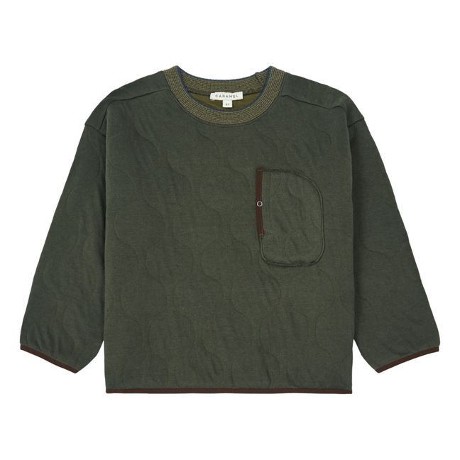 Crabapple Quilted Sweatshirt | Khaki