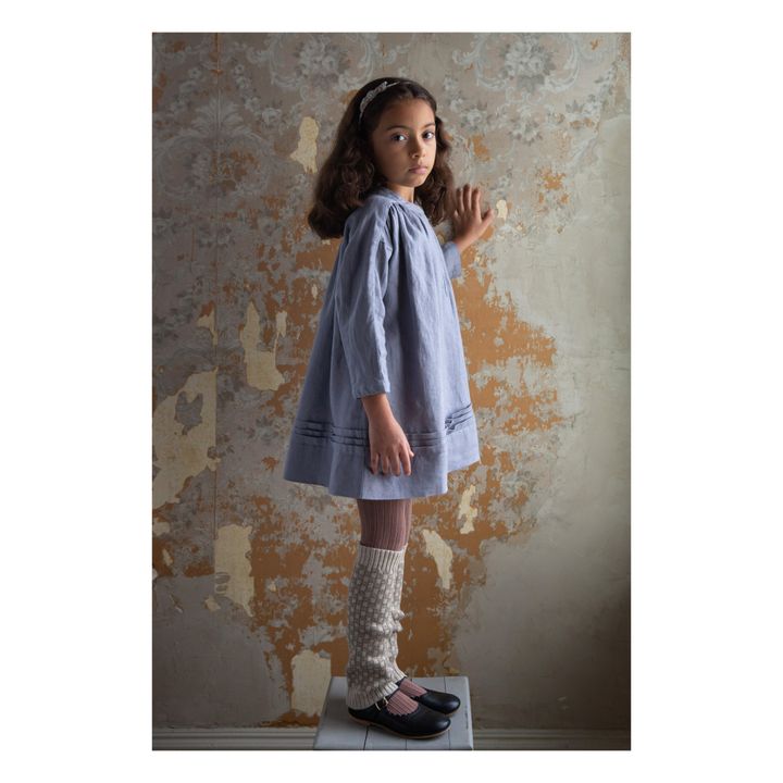 Goldie Linen Dress | Graublau- Produktbild Nr. 2