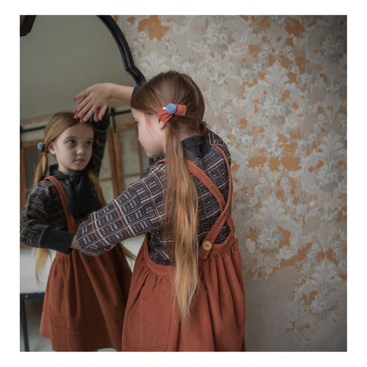 Robe à Bretelles Velours Côtelé Eloise | Terracotta- Product image n°4