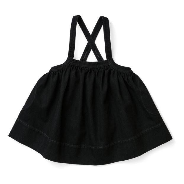 Soor Ploom - Eloise Denim Suspender Dress - Denim black