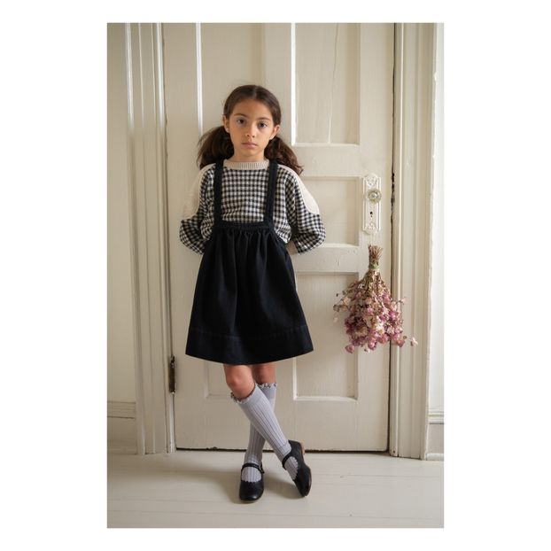 Soor Ploom - Eloise Denim Suspender Dress - Denim black