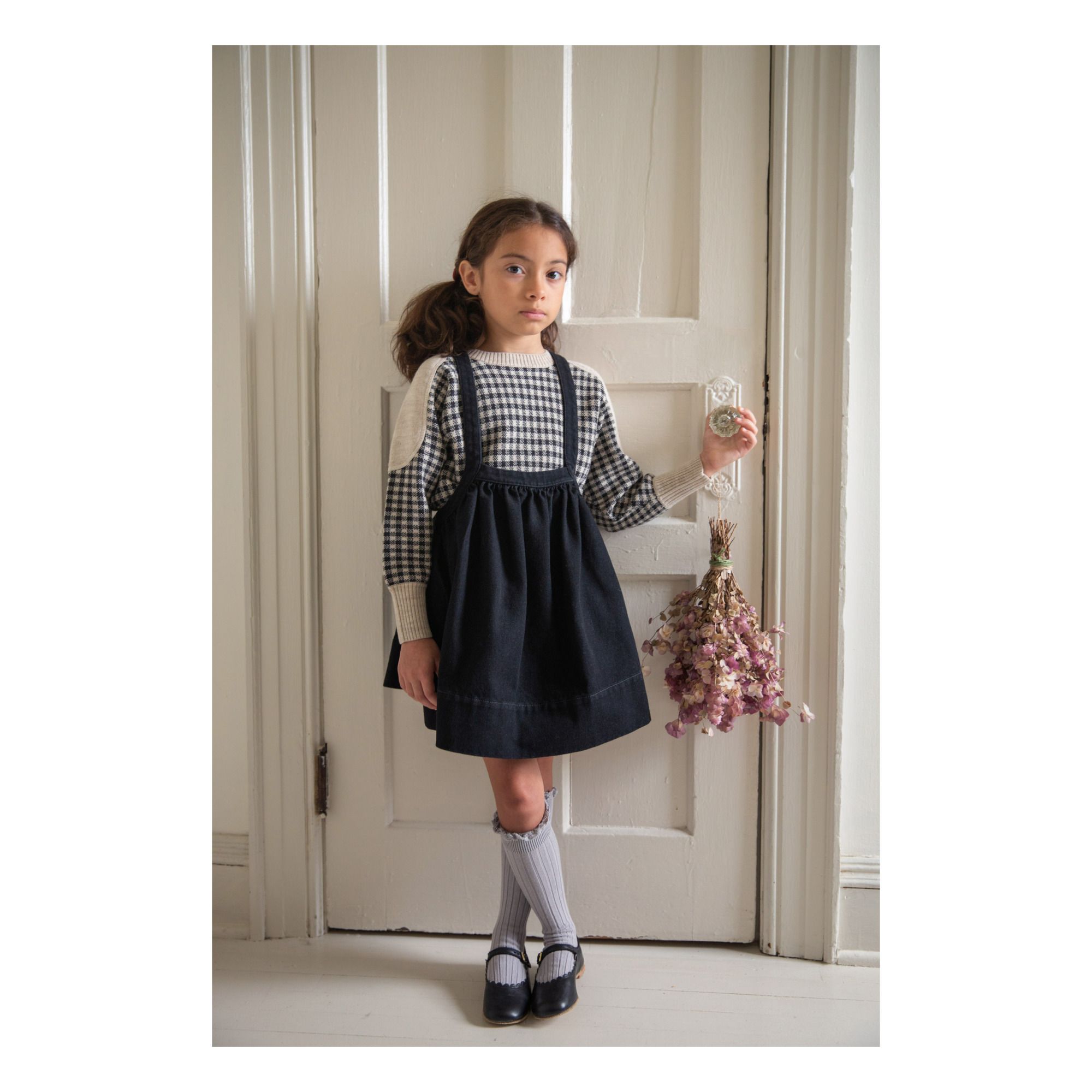 Soor Ploom - Eloise Denim Suspender Dress - Denim black