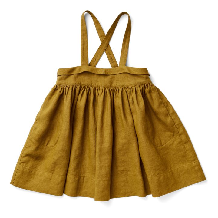 Enola Linen Suspender Dress | Ocre- Imagen del producto n°0