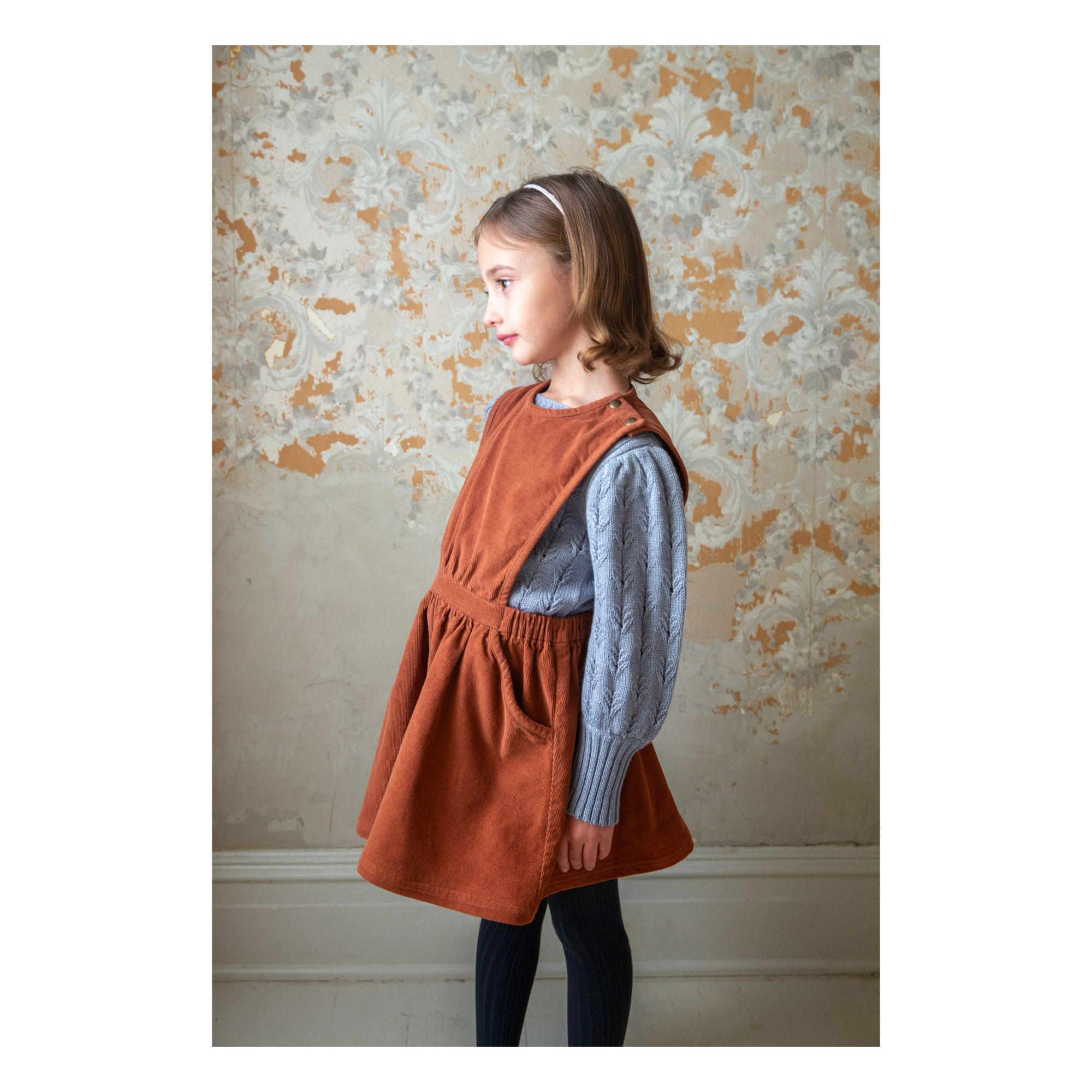 Soor Ploom - Tippi Corduroy Apron Dress - Terracotta | Smallable