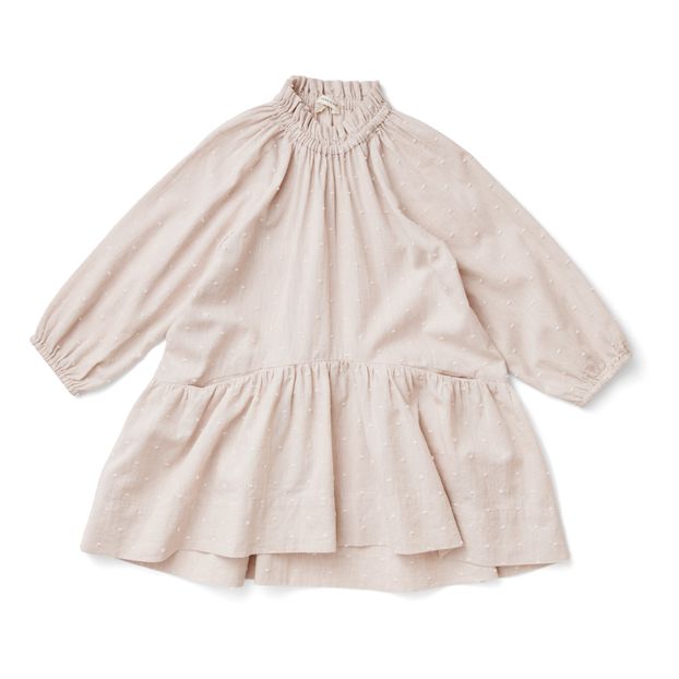 Soor Ploom - Edith Cotton and Linen Polka Dot Dress - Mauve