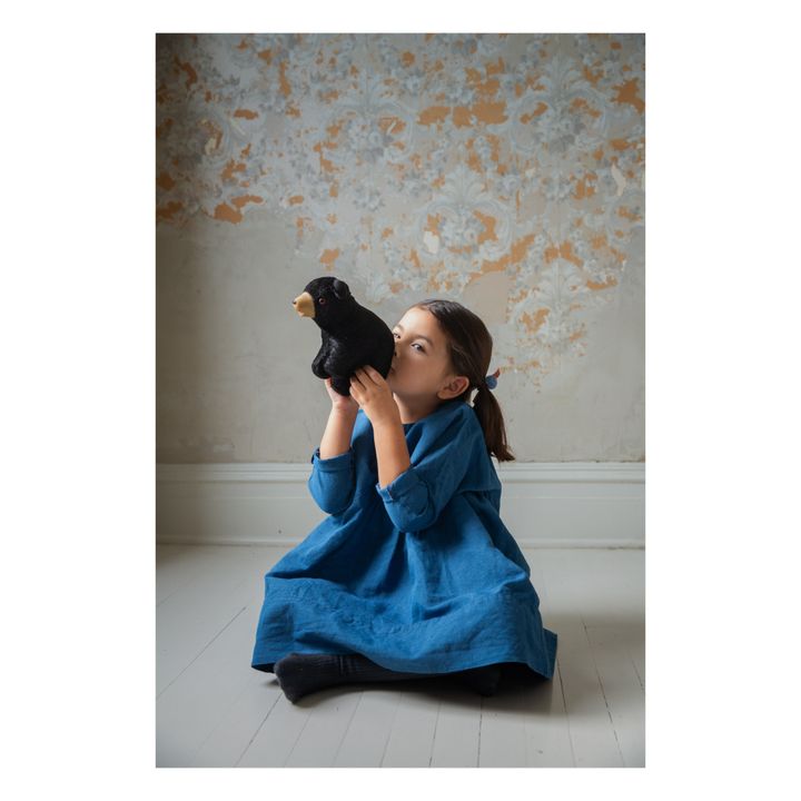 Millie Cotton and Linen Dress | Indigo blue- Product image n°3