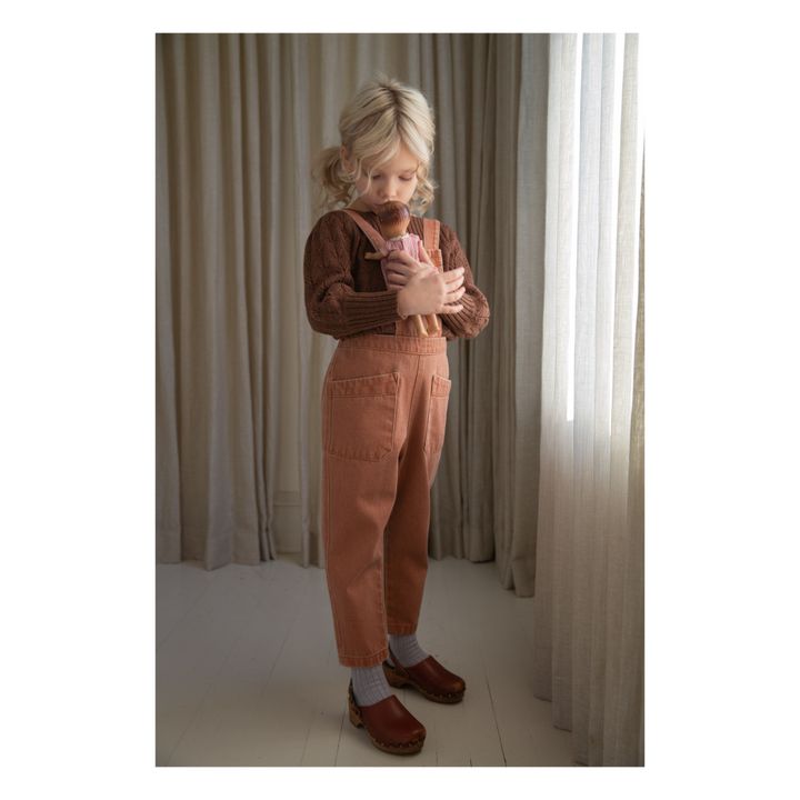 Salopette Denim Coton Bio Charlie | Terracotta- Product image n°1