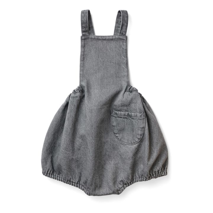 Oona Organic Denim Cotton Romper | Denim grey