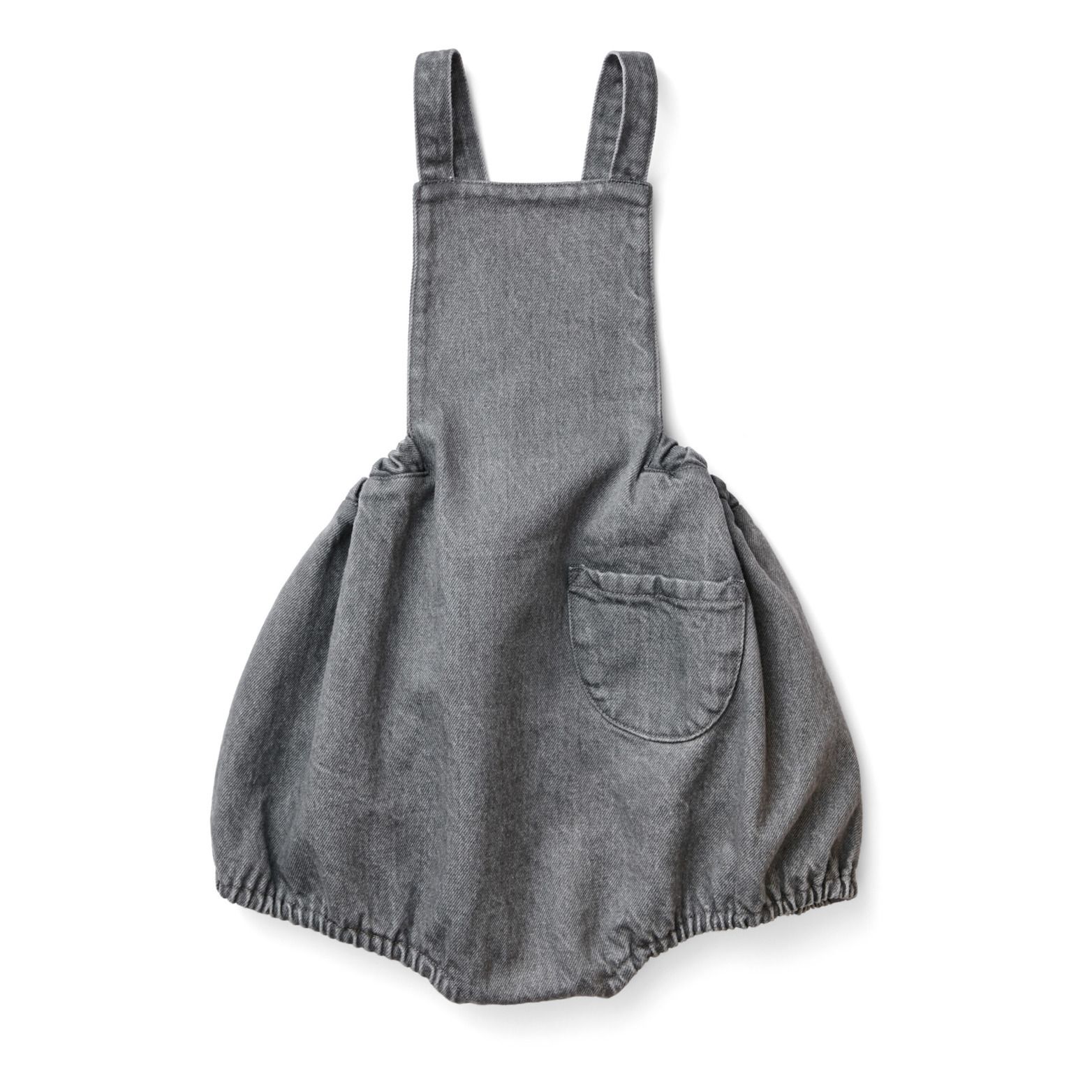 Soor Ploom - Oona Organic Denim Cotton Romper - Denim grey | Smallable