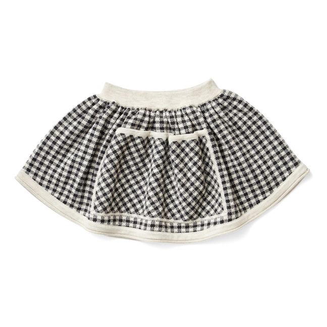 Erma Checked Merino Wool Skirt | Seidenfarben