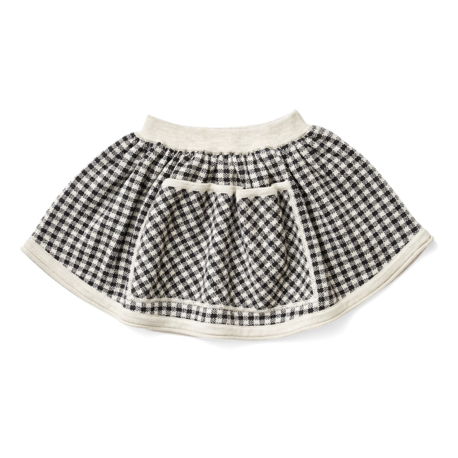 Soor Ploom - Erma Checked Merino Wool Skirt - Ecru | Smallable
