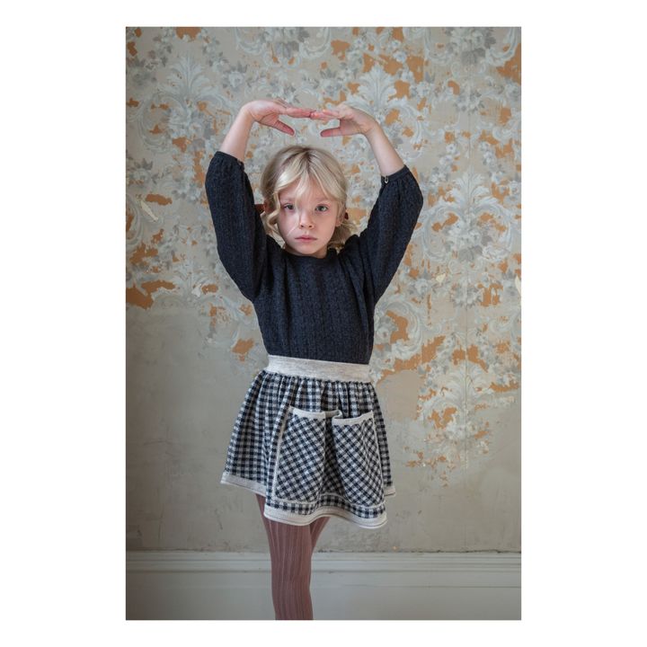 Erma Checked Merino Wool Skirt | Crudo- Imagen del producto n°1