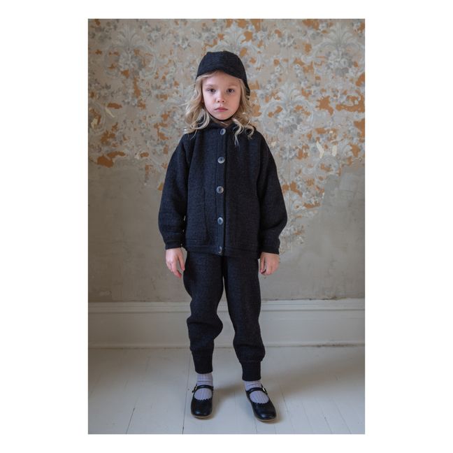 Elfen Merino Wool Hooded Coat | Anthrazit