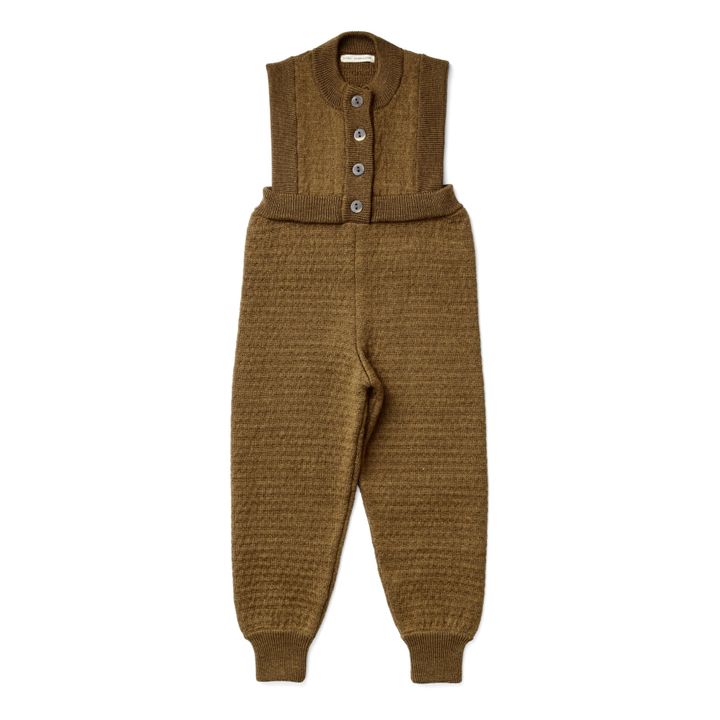 Annie Merino Wool Jumpsuit | Khaki brown- Product image n°0