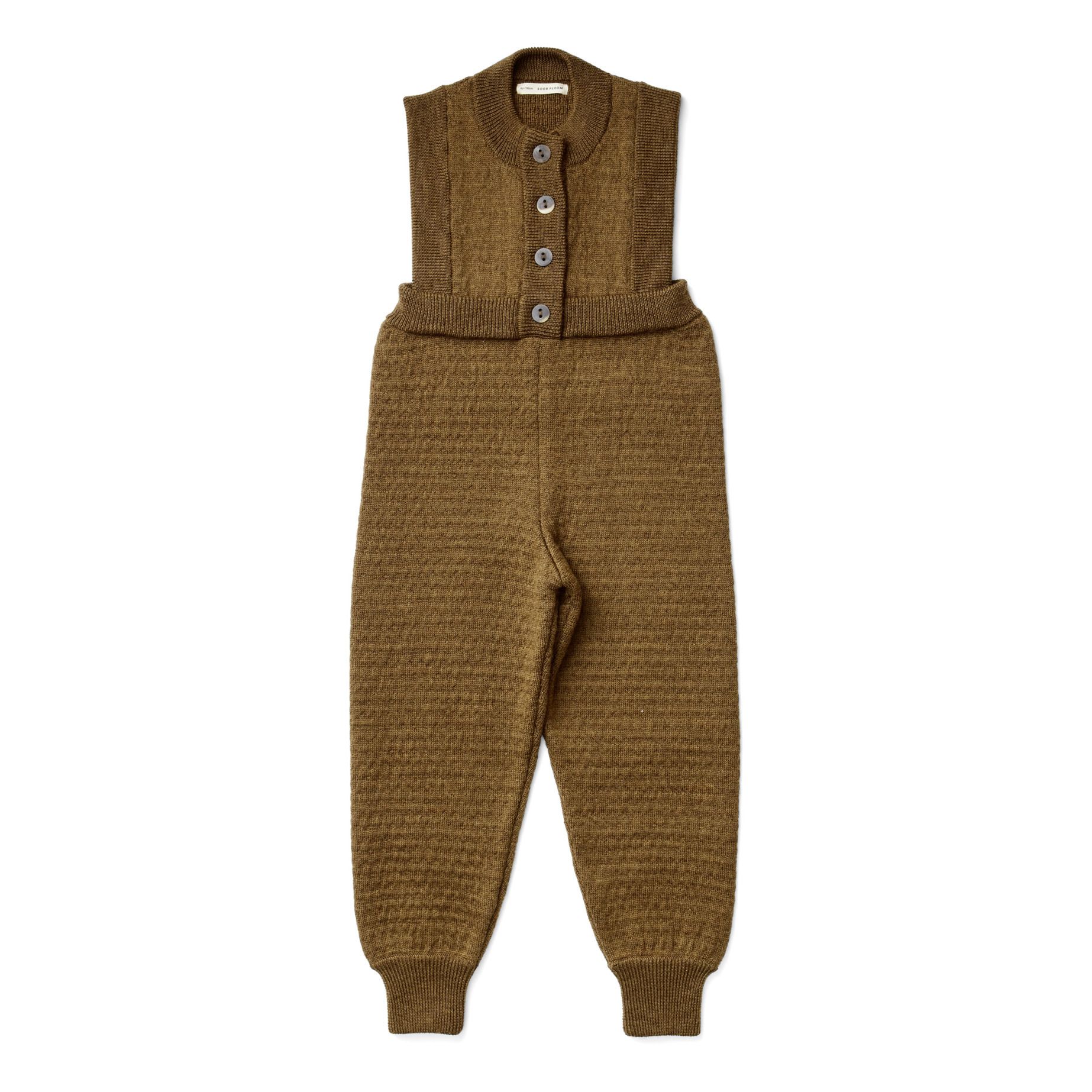 Annie Merino Wool Jumpsuit | Khaki brown