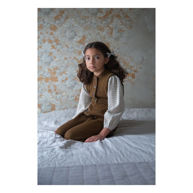 Annie Merino Wool Jumpsuit | Khaki-braun