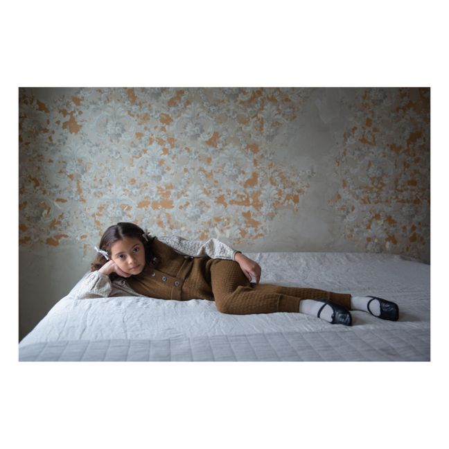 Annie Merino Wool Jumpsuit | Khaki brown