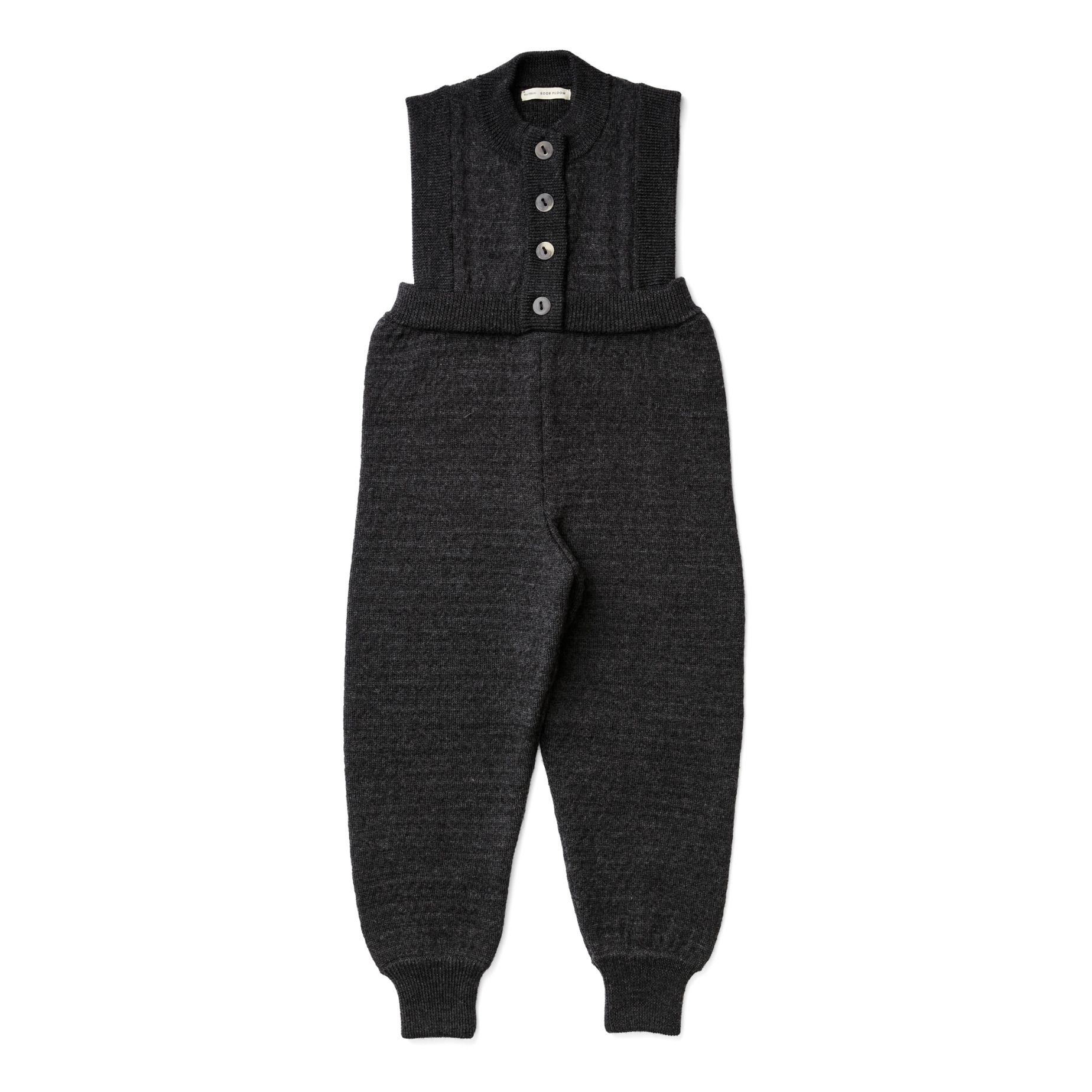 Annie Merino Wool Jumpsuit | Charcoal grey