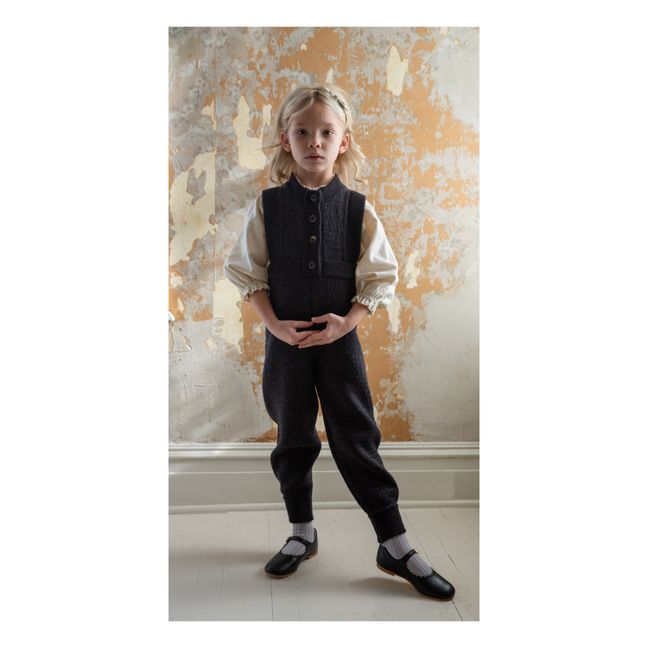 Annie Merino Wool Jumpsuit | Charcoal grey