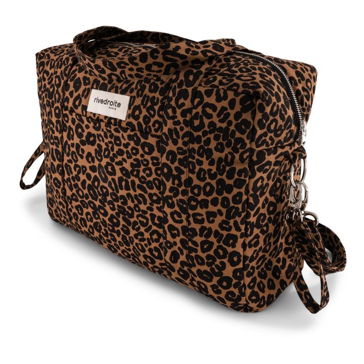 Darcy Recycled Cotton Changing Bag | Leopard- Product image n°2