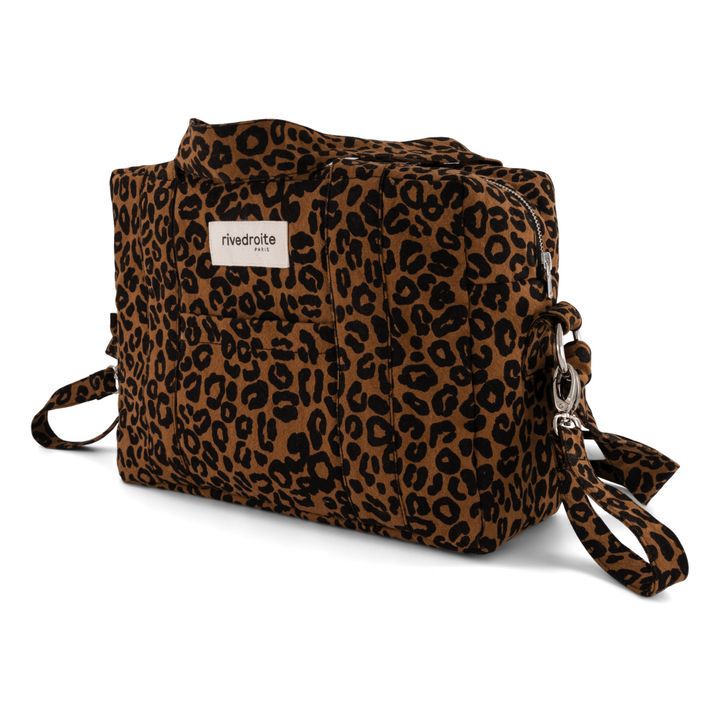 Mini Darcy Recycled Cotton Changing Bag | Leopard- Product image n°2