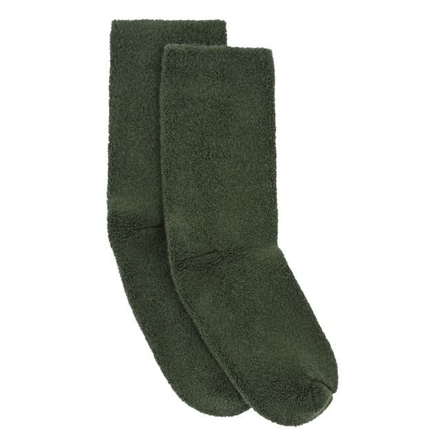 Buckle Overankle Socks | Khaki