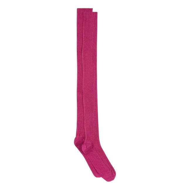 Overknee Ribbed Socks | Rosa