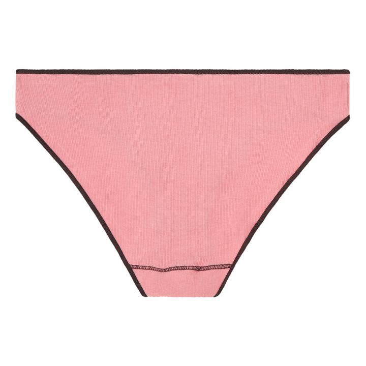 Pam Ribbed Organic Cotton Briefs | Pink- Product image n°1