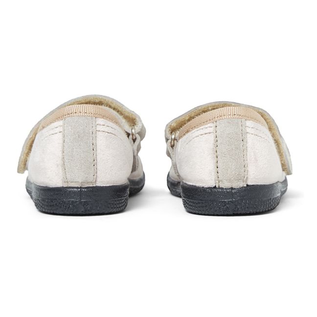 Velcro Mary Jane Slippers | Pale pink