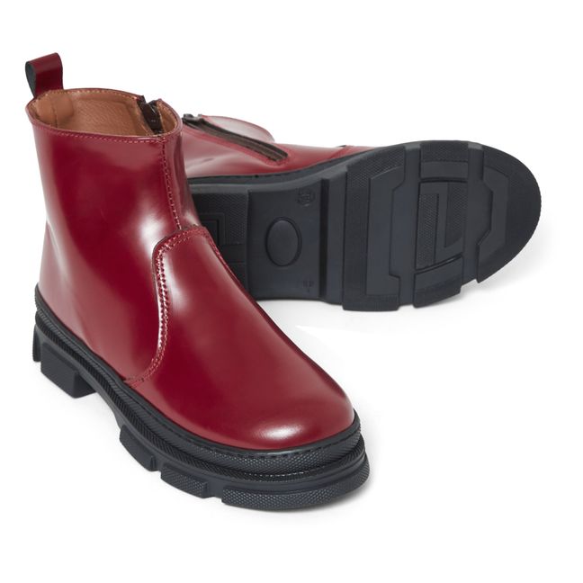 Boots with Thick Soles | Bordeaux