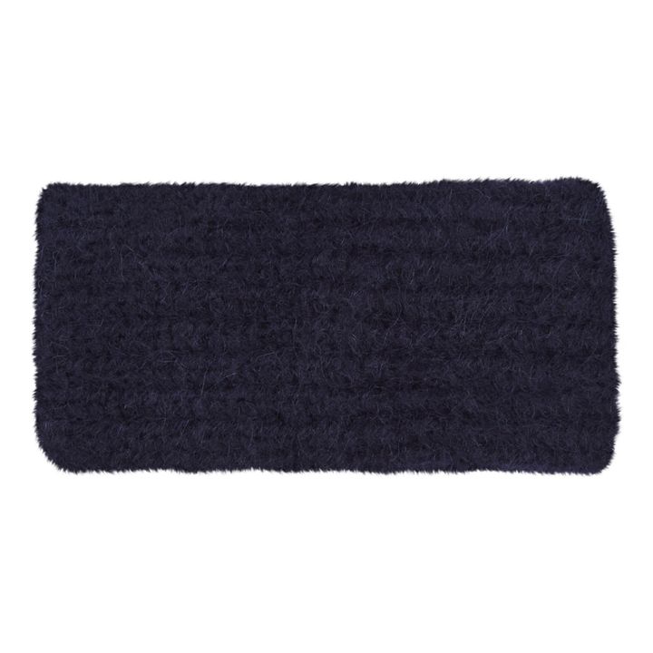 Fascia per capelli in lana e mohair | Blu marino- Immagine del prodotto n°1